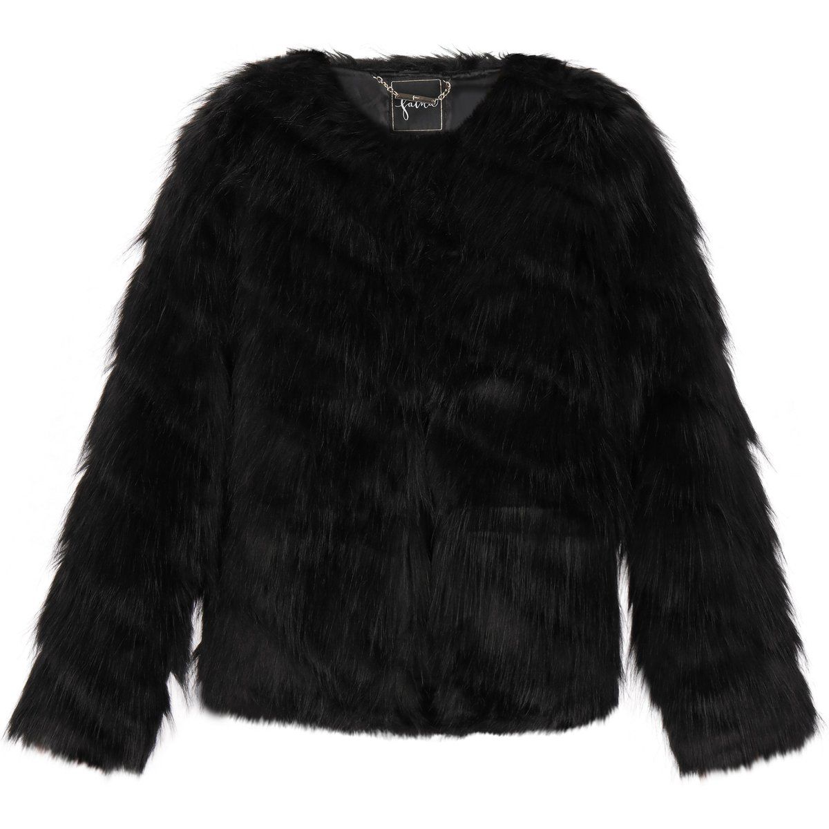 Luxuriöse Kunstpelzjacke in Kastenform