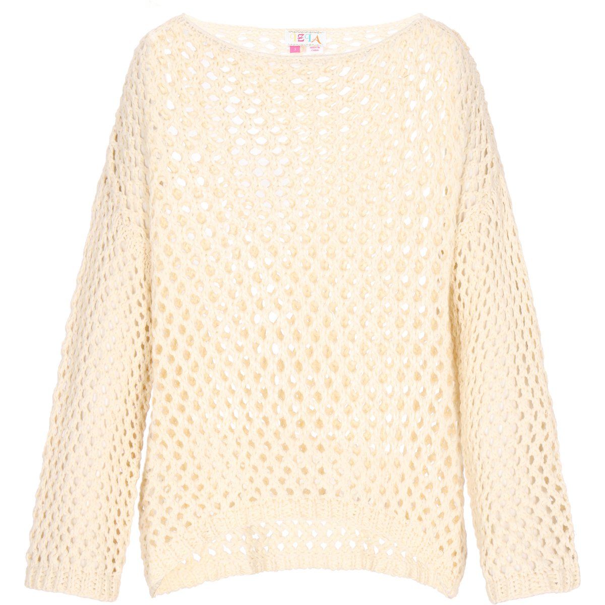 Lockerer Grobstrick-Pullover im Boho-Stil