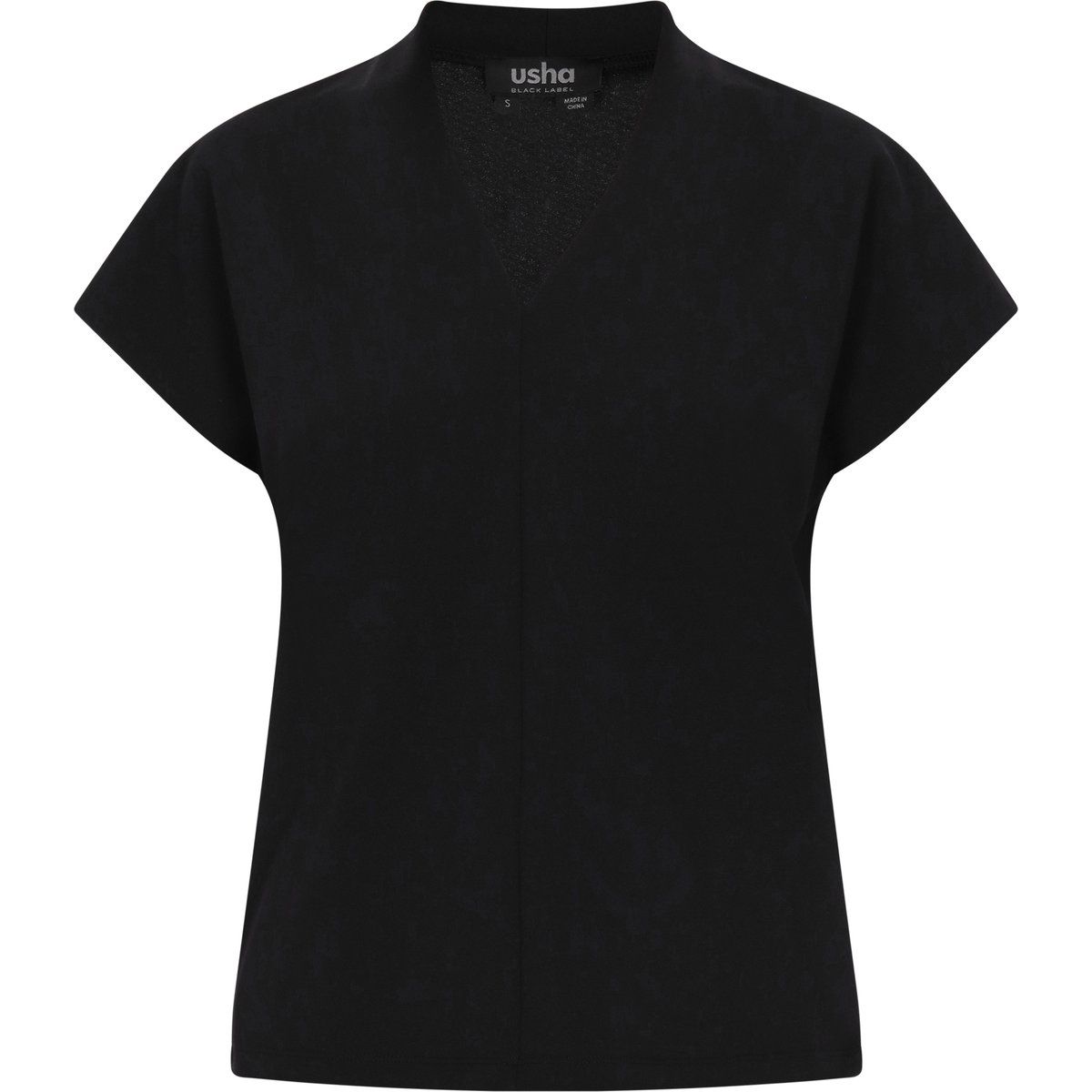 V-Ausschnitt Bluse mit Flügelärmeln
