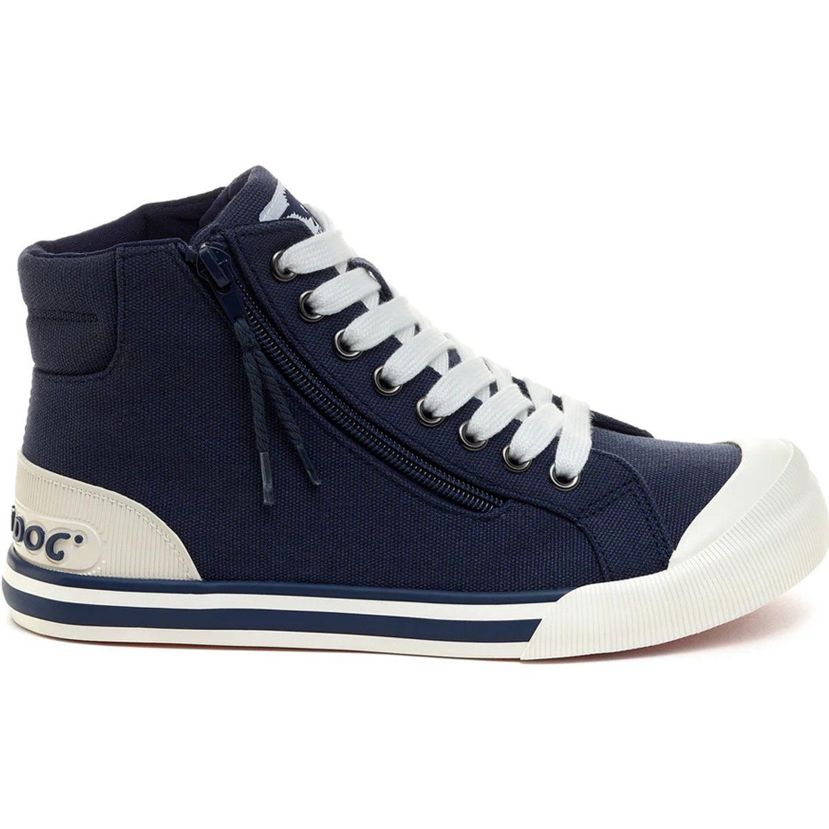 Canvas High-Top Sneaker mit Reißverschluss