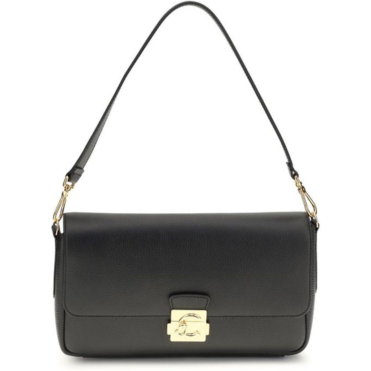 C-Me Lock Leder-Schultertasche
