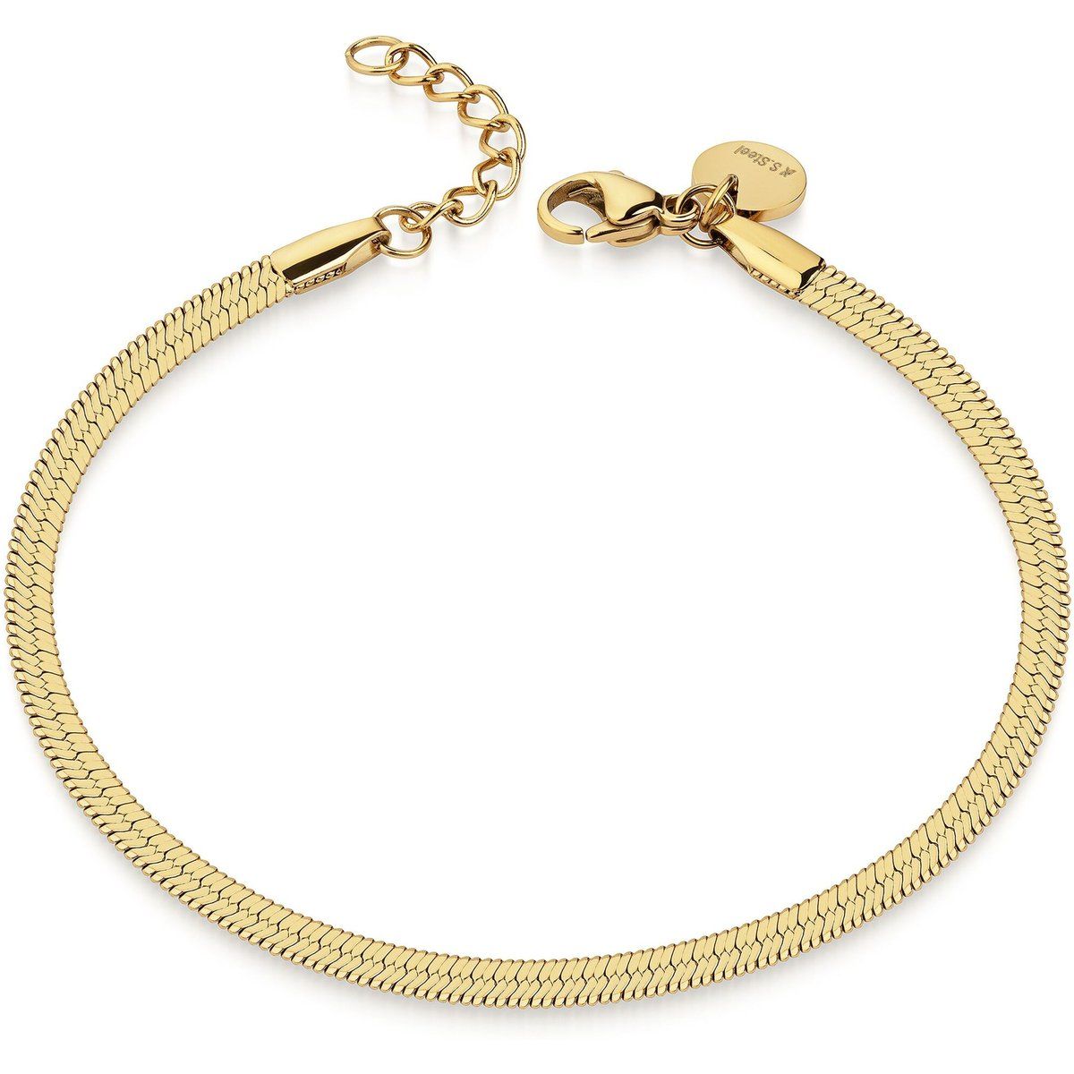 Elegantes flaches Fischgräten-Armband