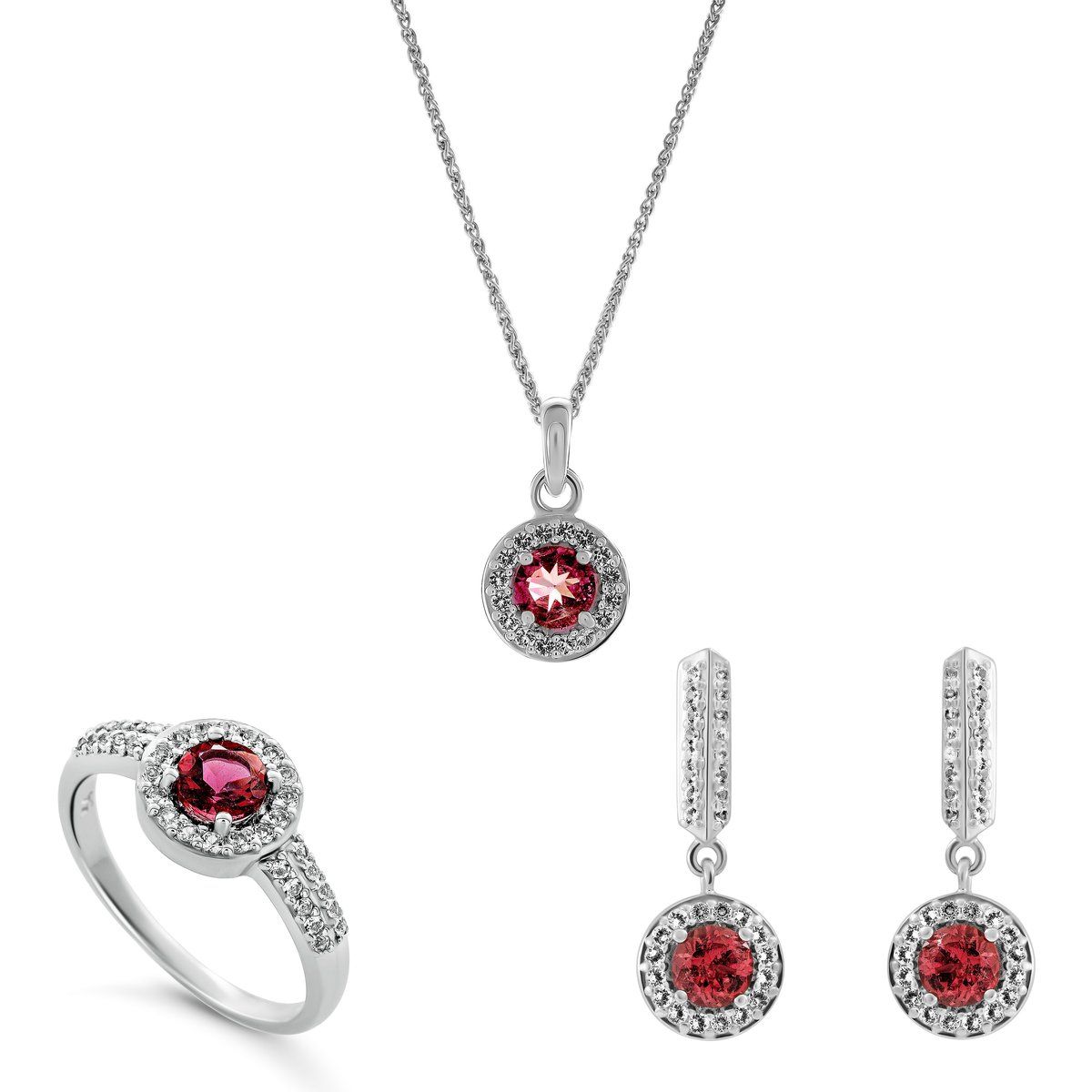 Elegantes 'Bristol' Rundes Halo-Set