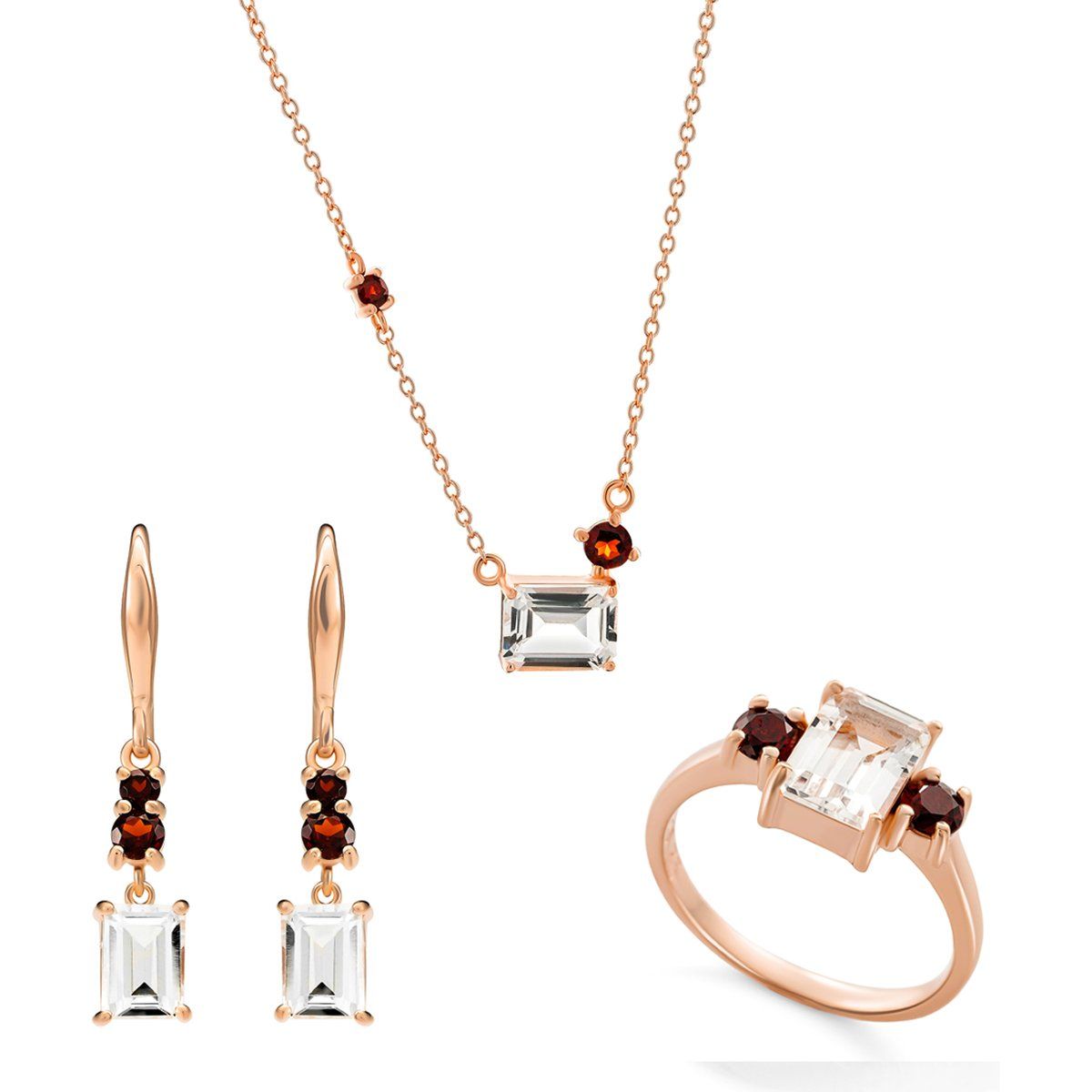 Elegantes Schmuckset in Roségold