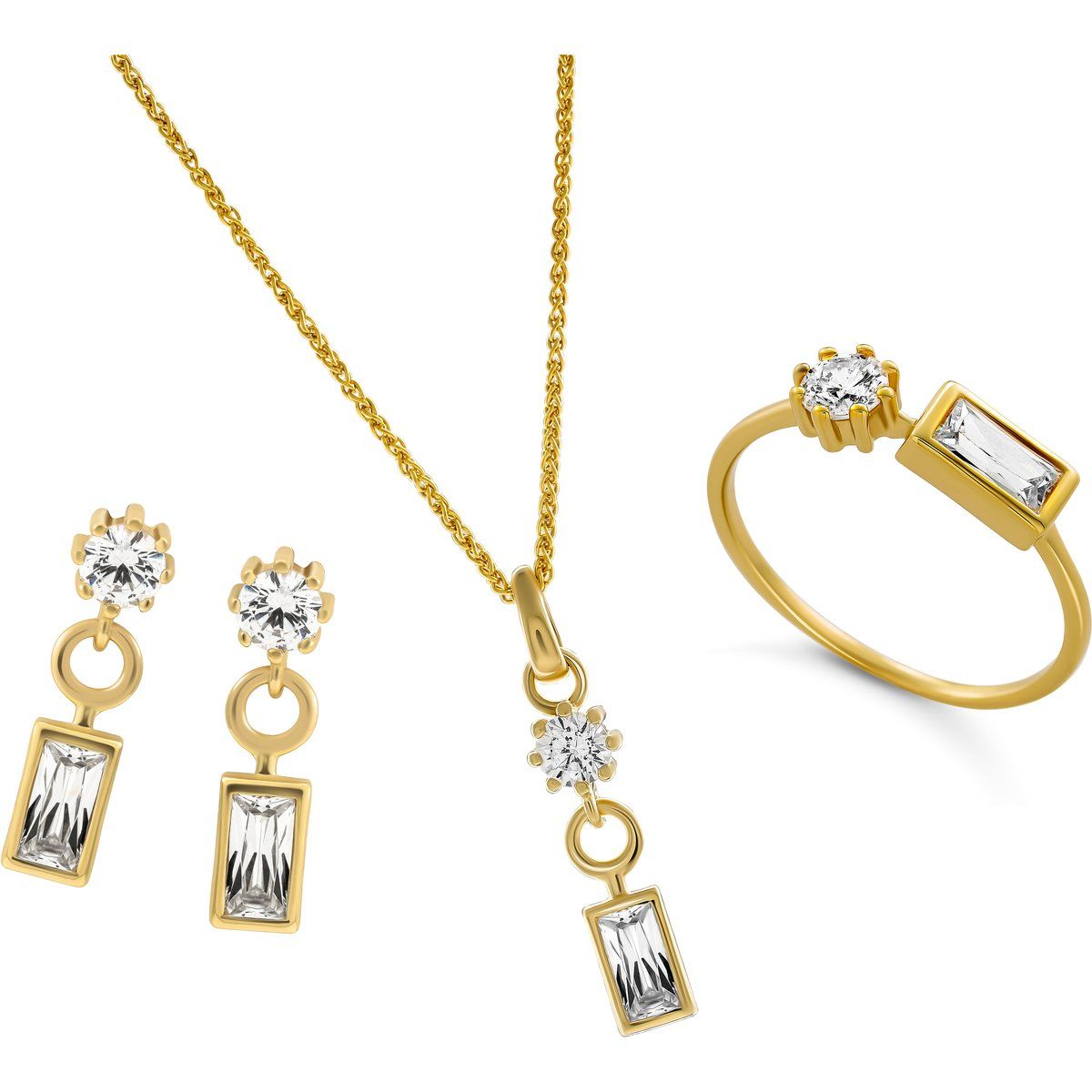 Madelyn Geometrisches Cubic Zirkonia Set