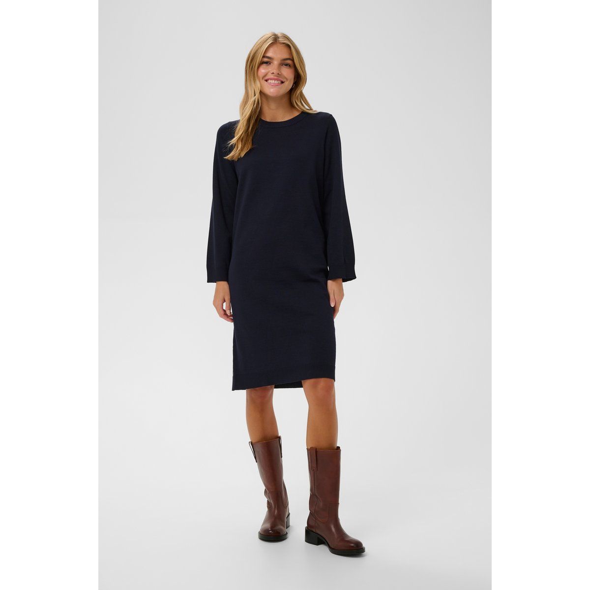 Strickkleid mit gerader Passform