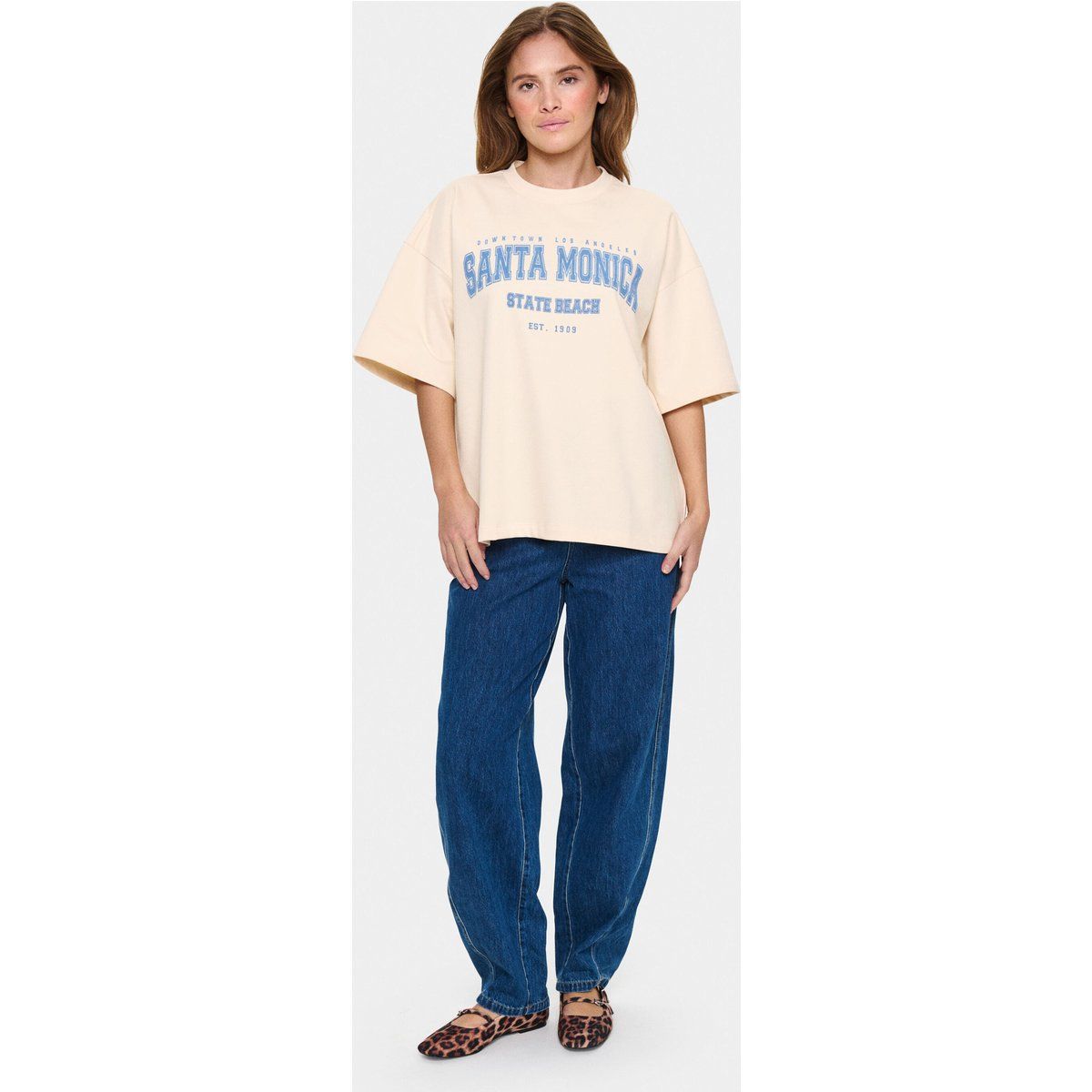 Oversize-Shirt mit Santa-Monica-Grafik