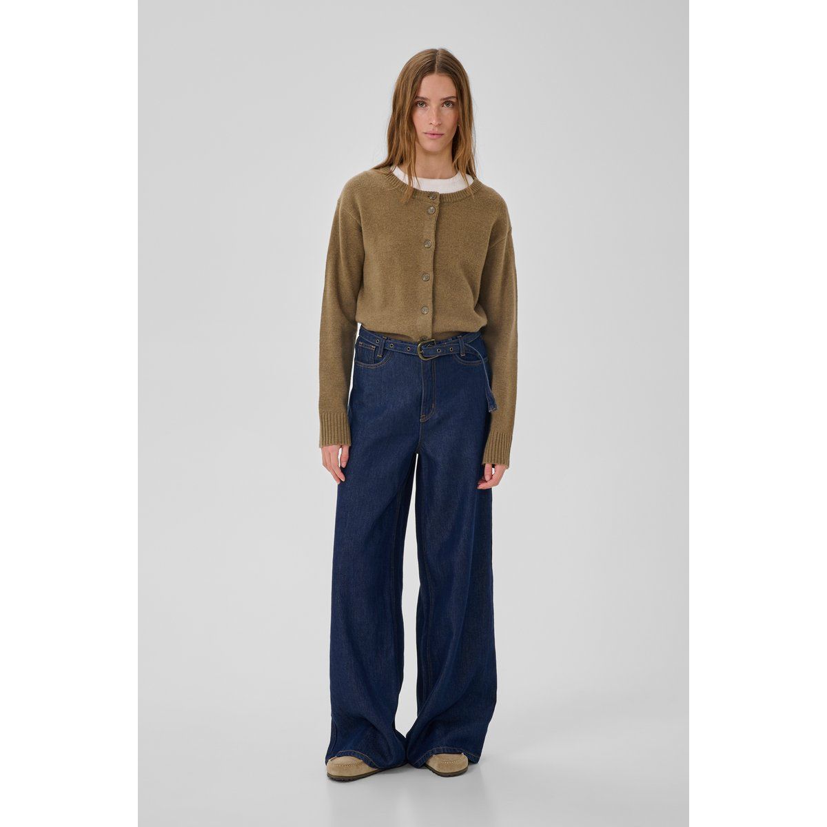 Weit geschnittene High-Waist-Jeans