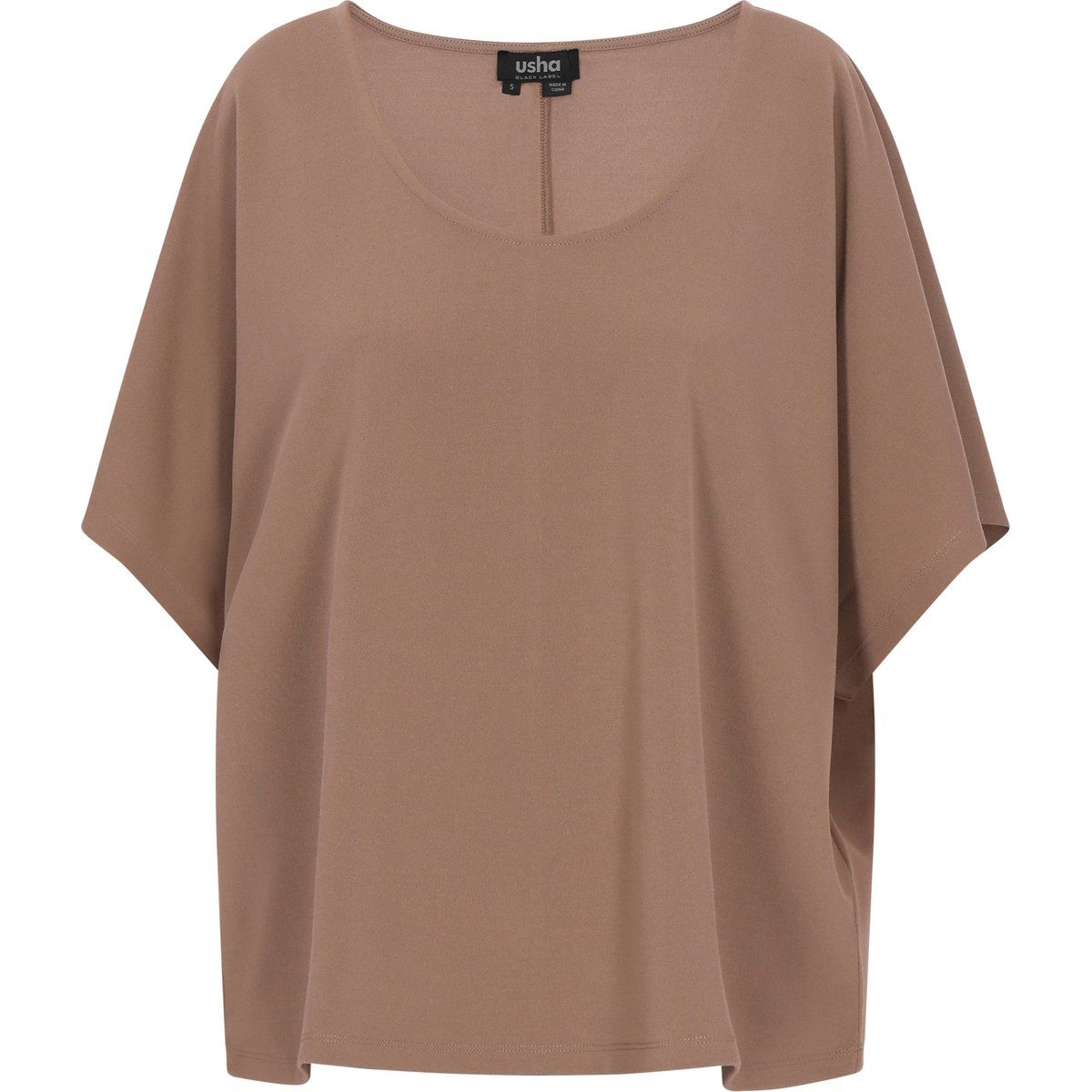 Oversize-Jerseybluse mit Fledermausärmeln