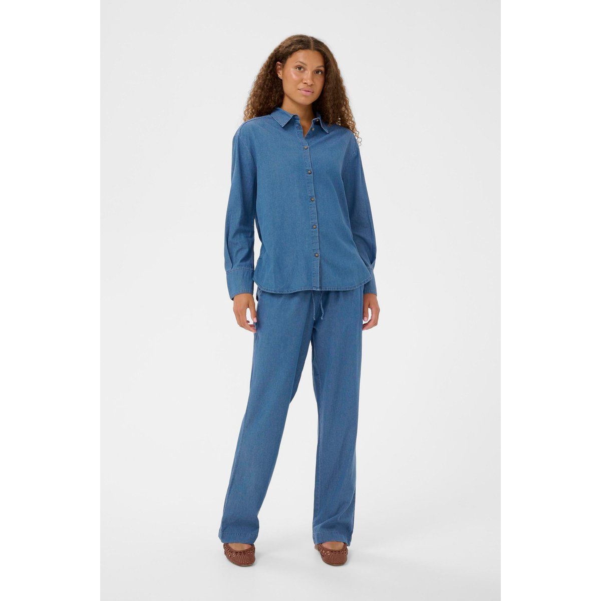 Denim-Hemd mit lockerer Passform