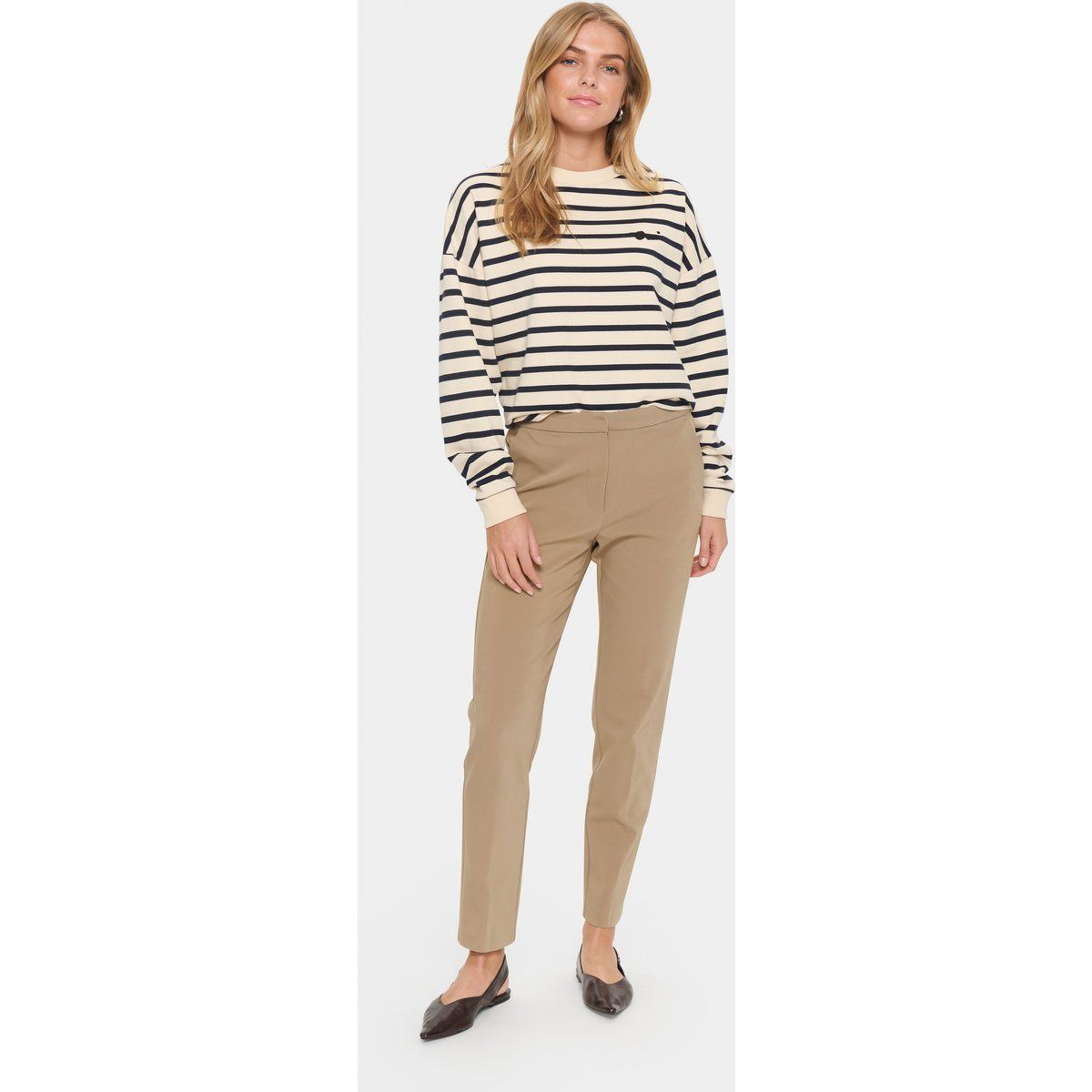 Schmale knöchellange Chino-Hose