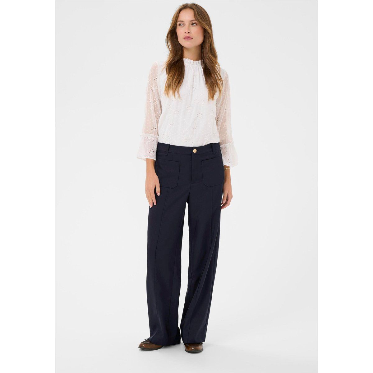 High-Waist-Hose mit weitem Bein