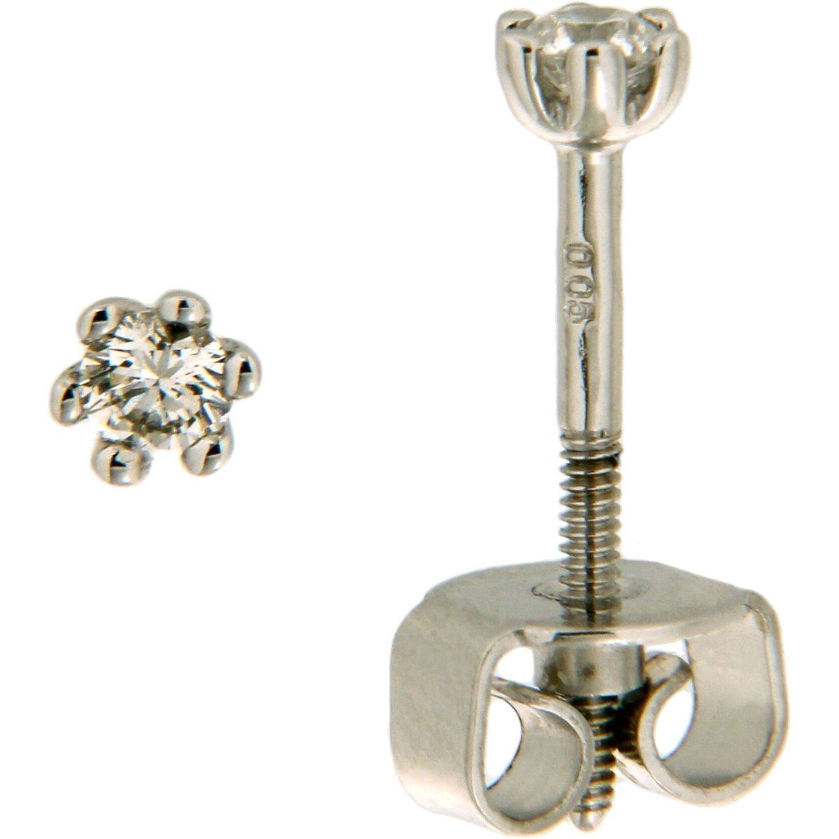 Elegante Solitär-Diamant-Ohrstecker