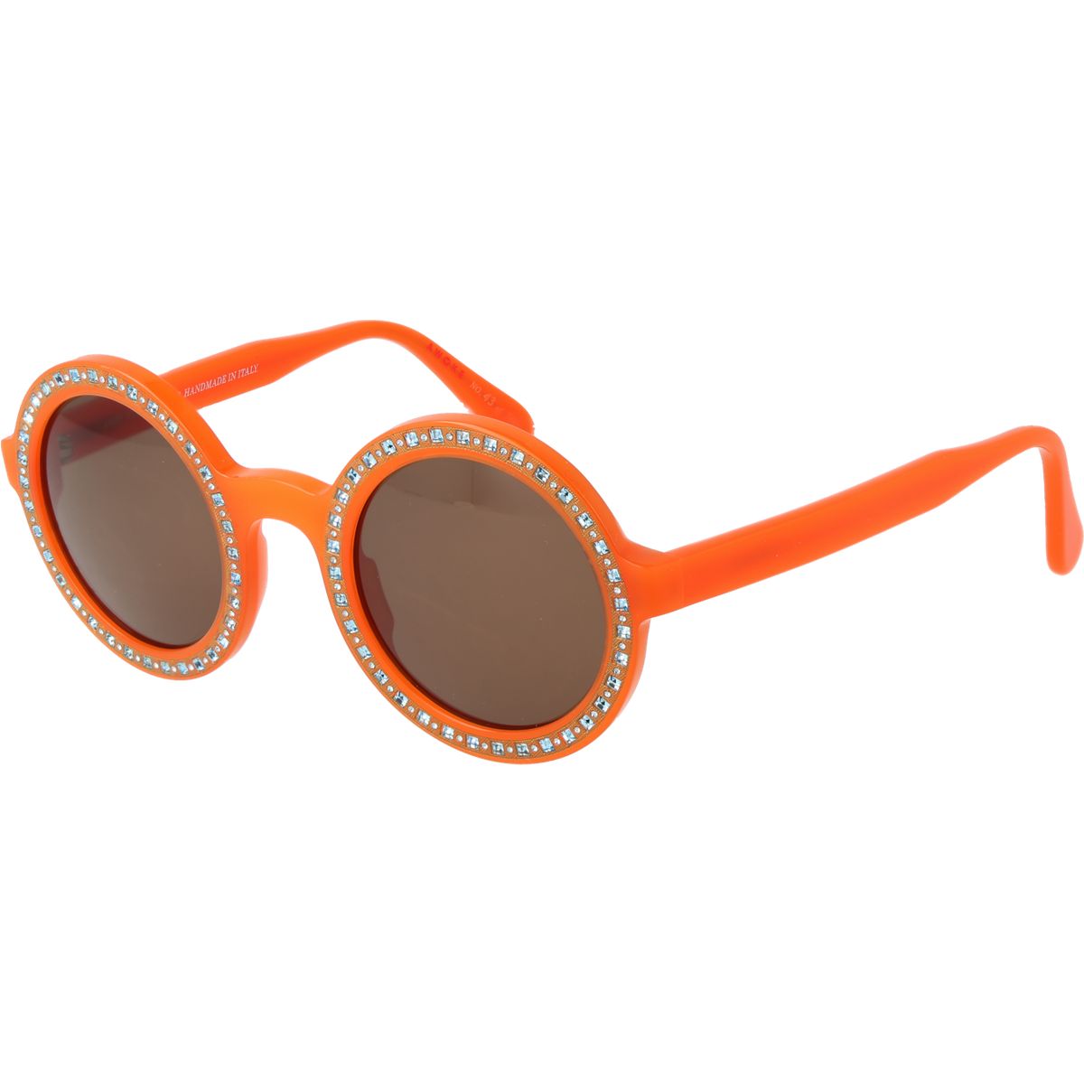 Runde Sonnenbrille mit Schmucksteinbesatz