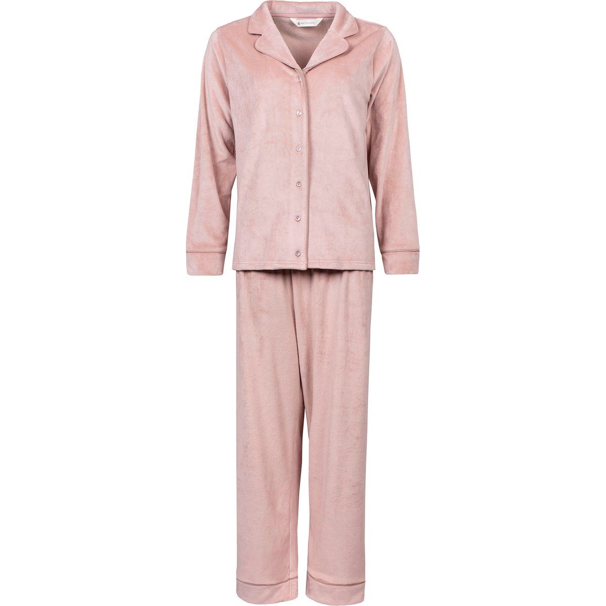 Gemütliches Plüsch-Pyjama-Set mit Knöpfen