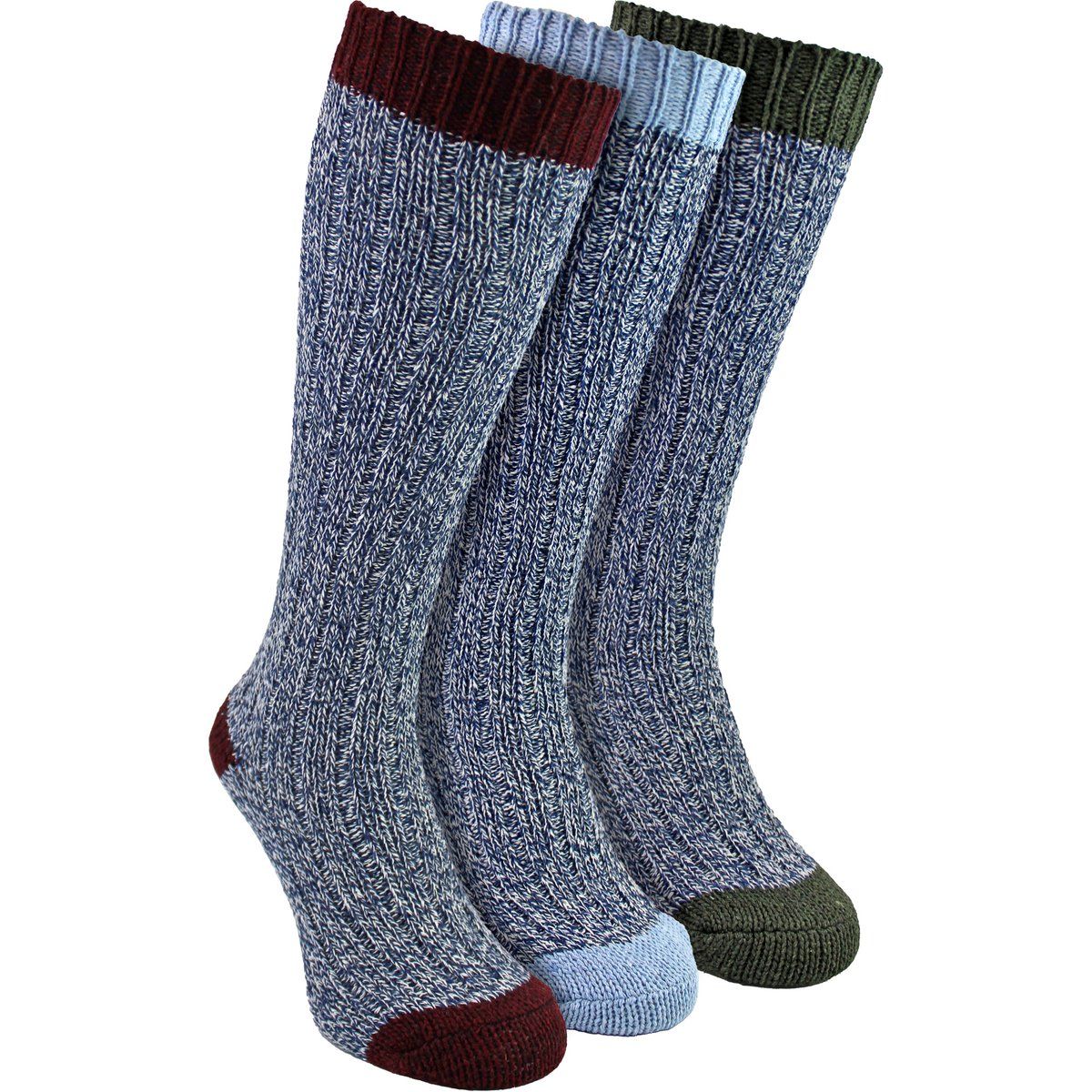 Extra lange melierte Wollsocken