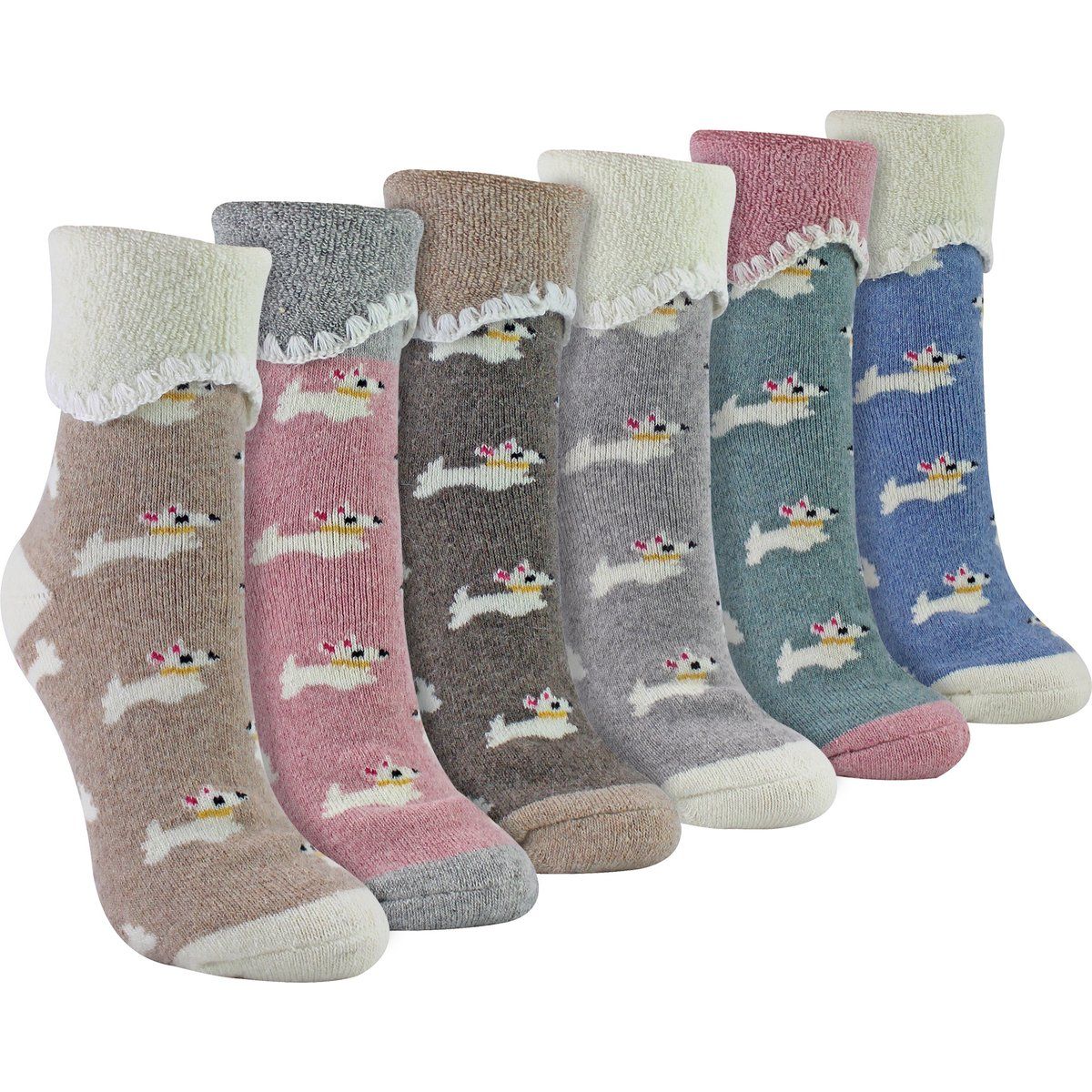 Verspielte Bettsocken mit Tiermotiv