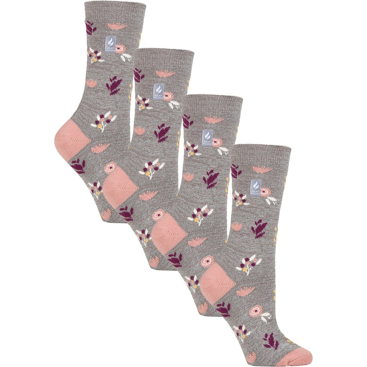 Leichte Thermosocken mit Blumenmuster