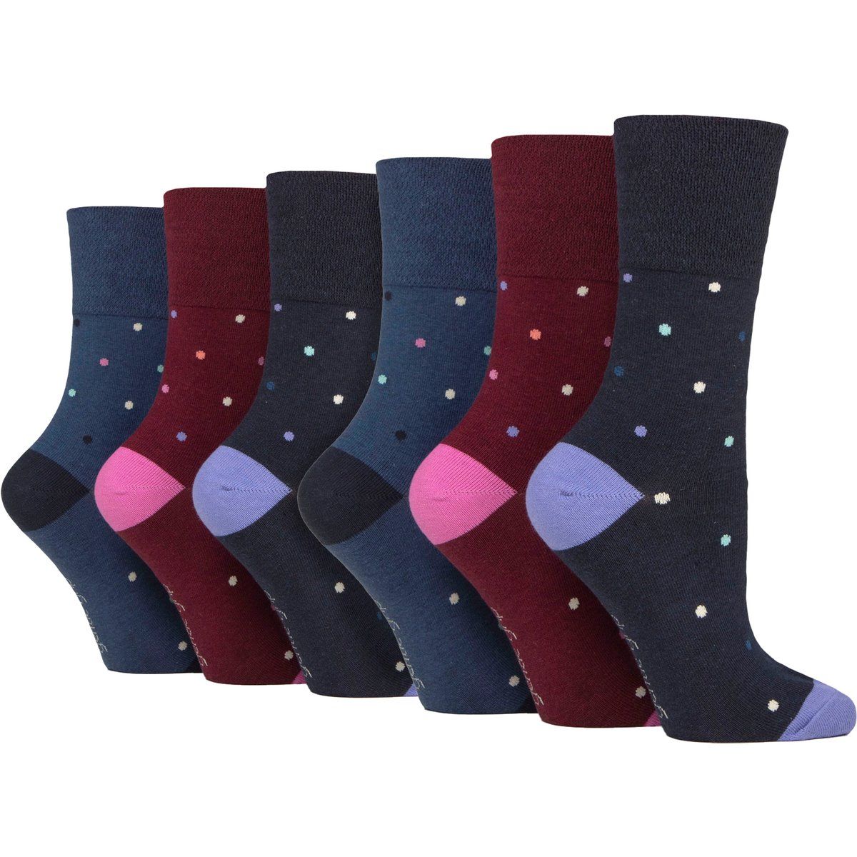 Komfortsocken mit Punkten und Softrand