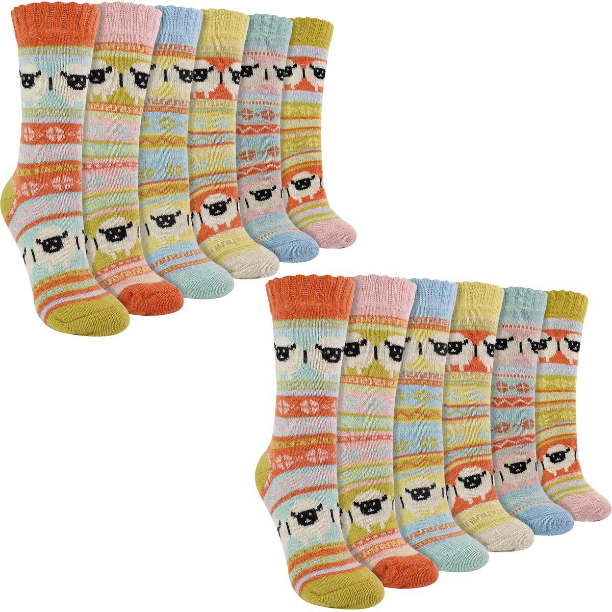 Kuschelige Alpaka-Mix Socken mit Schafmuster