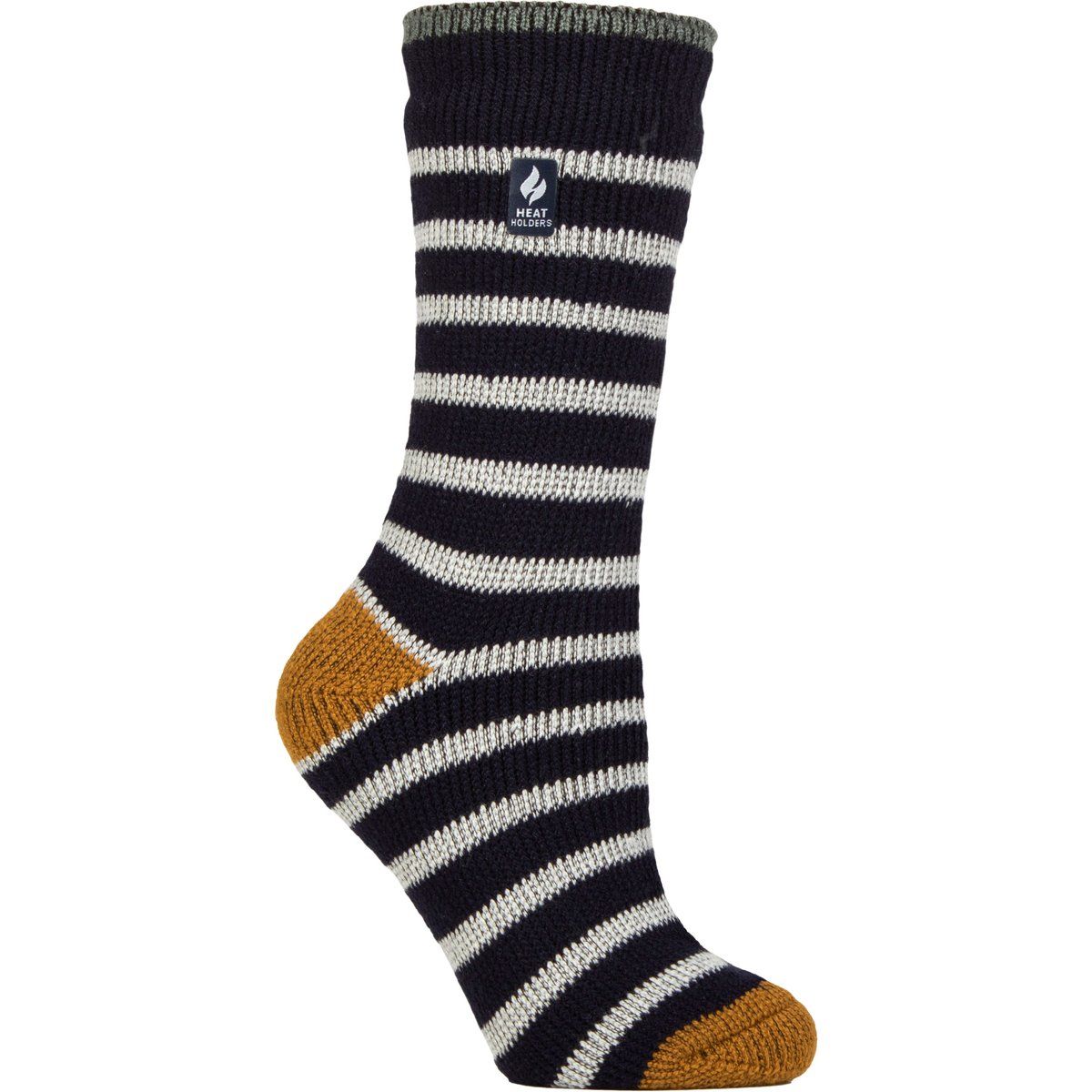 Gestreifte Damen-Thermosocken mit Futter