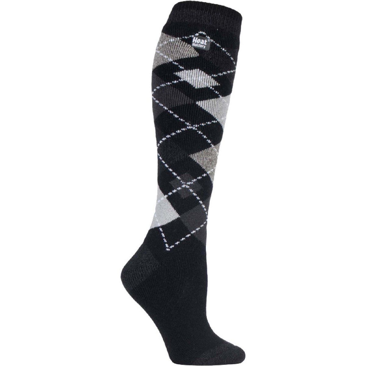 Klassische Argyle Thermo-Kniestrümpfe