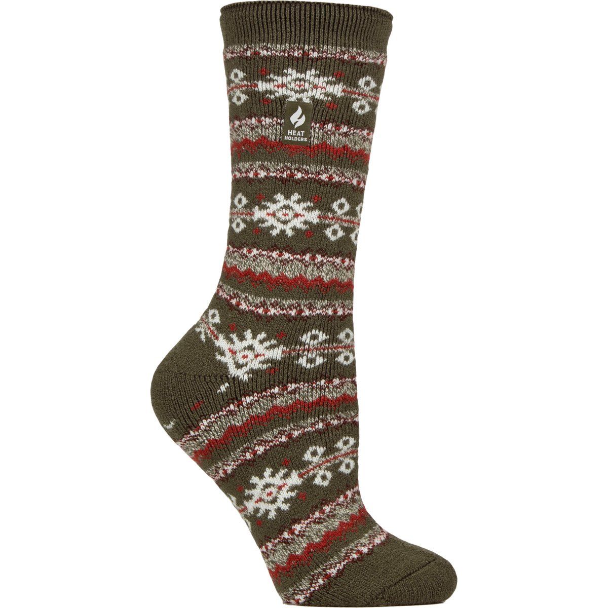 Thermo-Musterstrümpfe mit Schneeflocken-Design