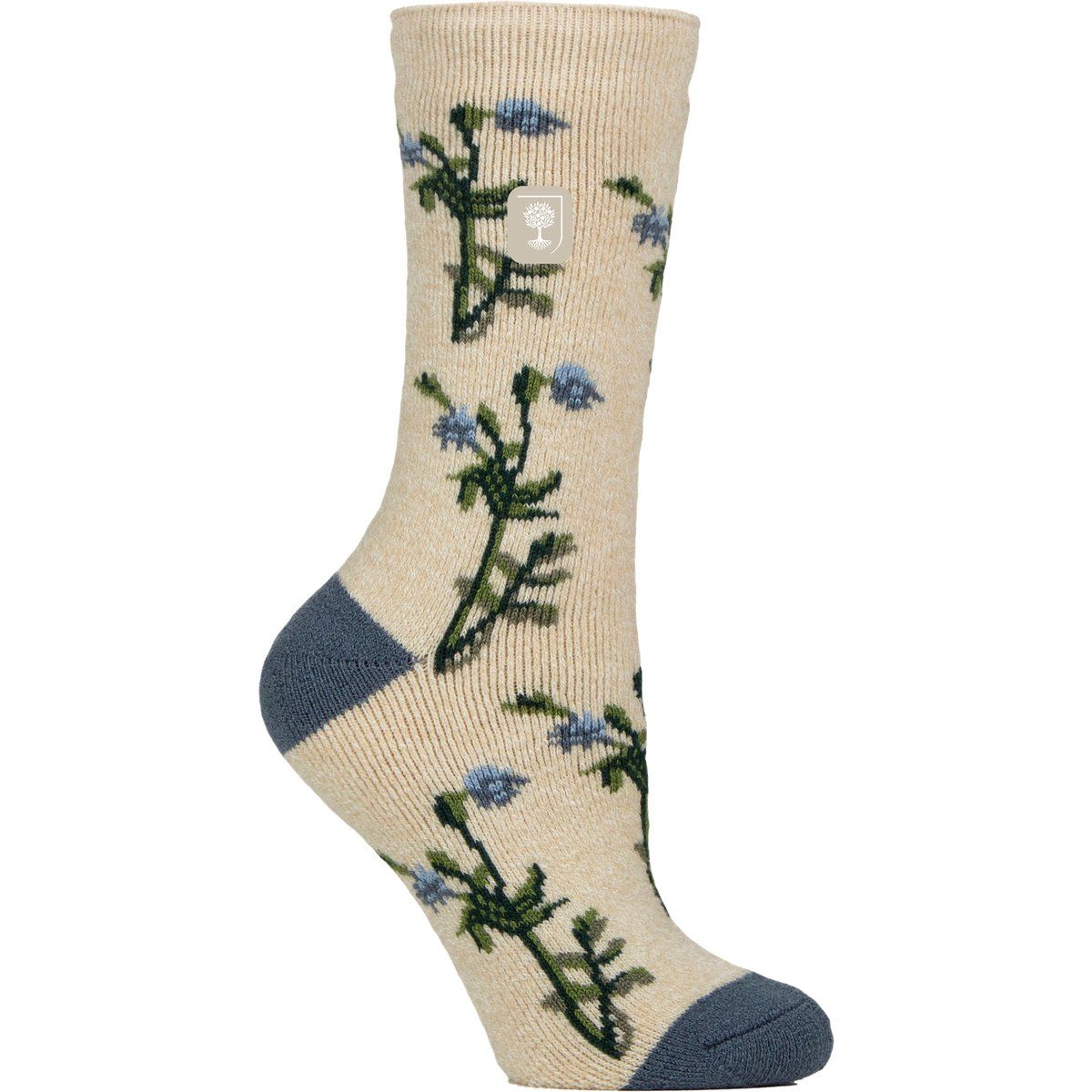 Thermosocken mit botanischem Print