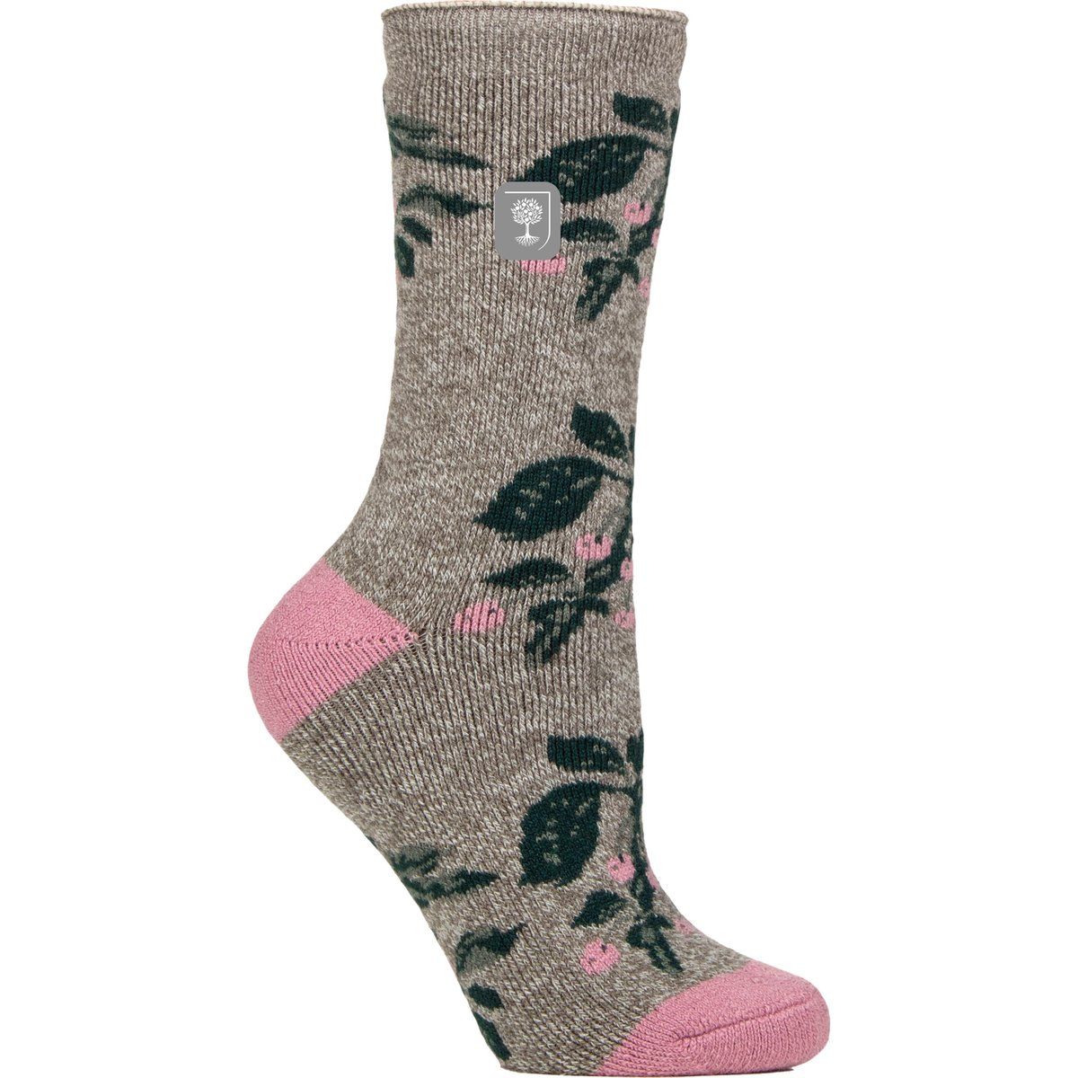 Thermosocken mit botanischem Muster