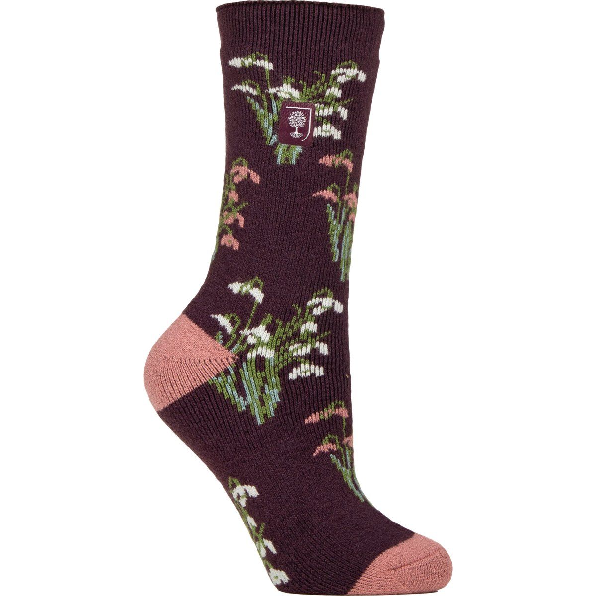 Thermosocken mit Schneeglöckchen-Muster
