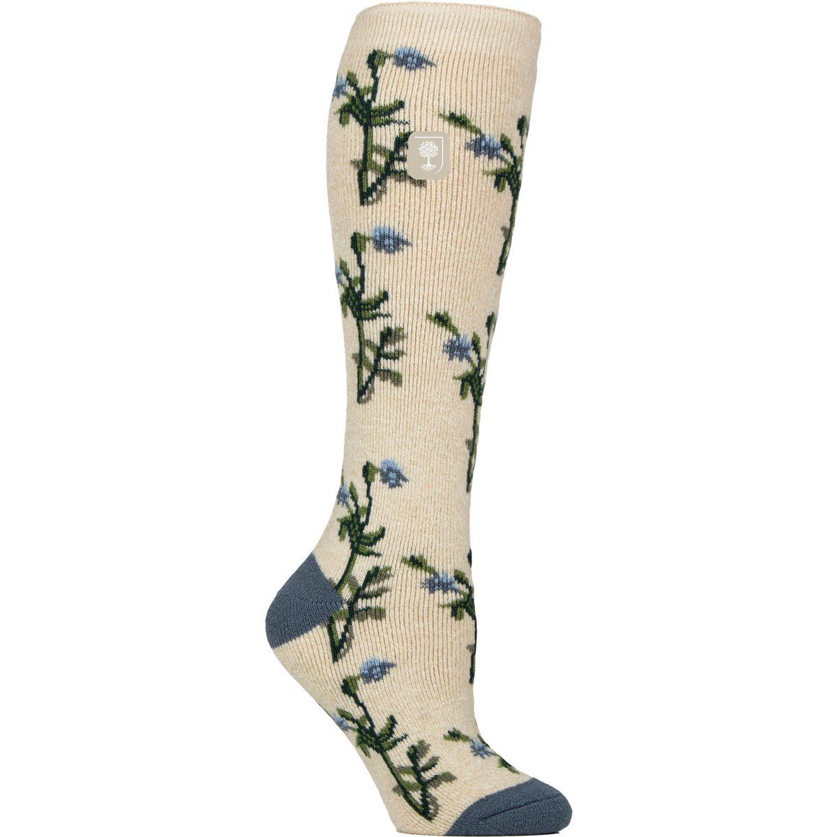 Botanisch bedruckte kniehohe Thermosocken