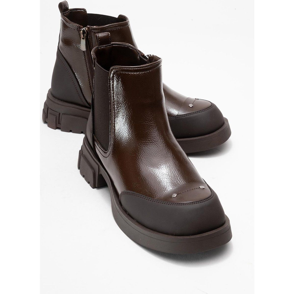 Ankle Boots mit Profilsohle