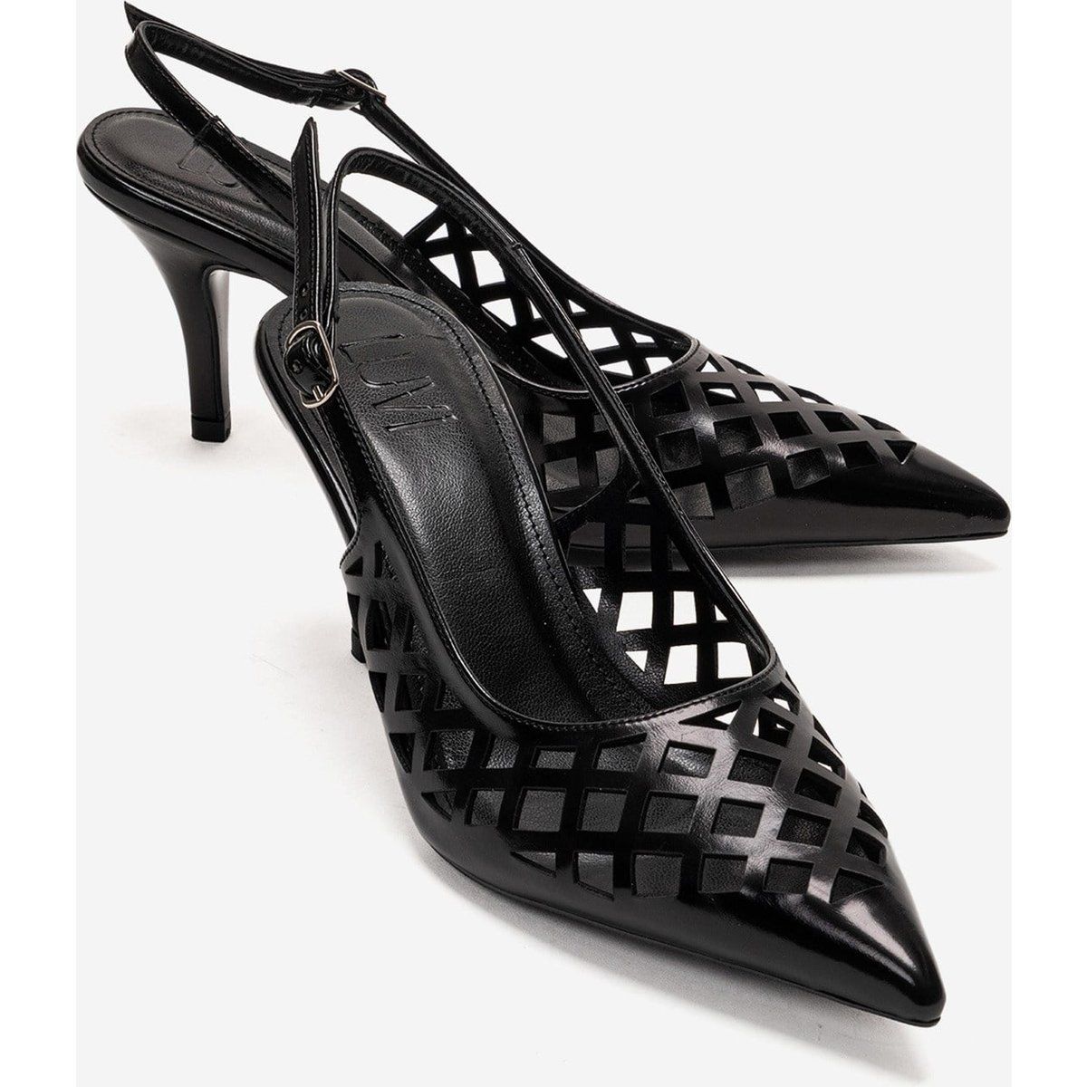 Slingback-Pumps mit geometrischem Laserschnitt