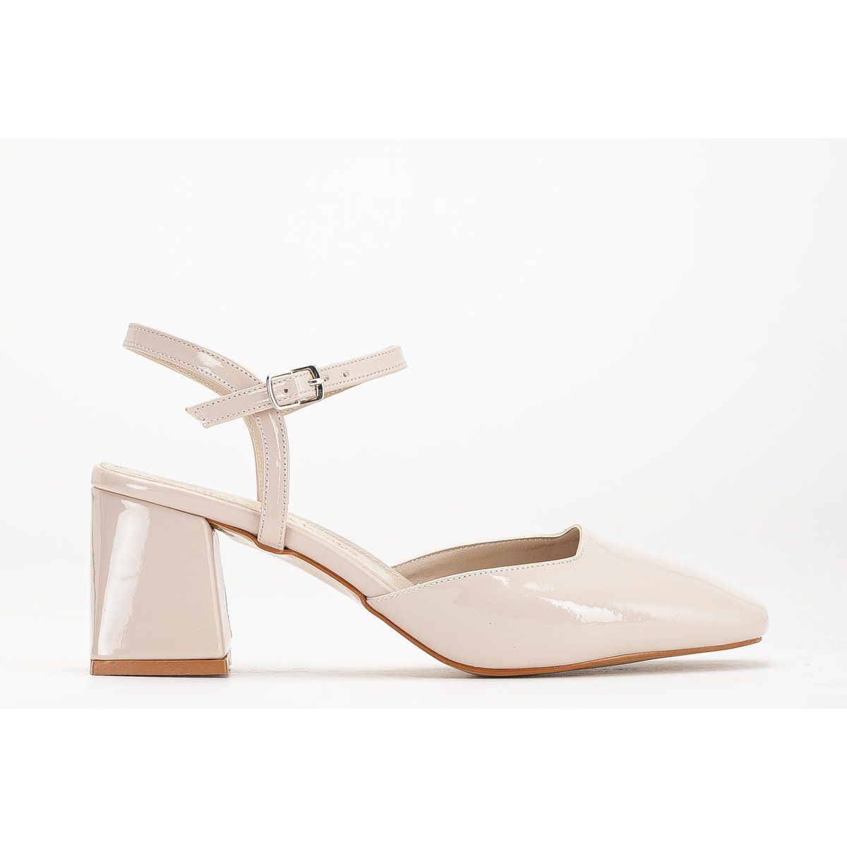 Elegante Blockabsatz-Pumps mit Knöchelriemen