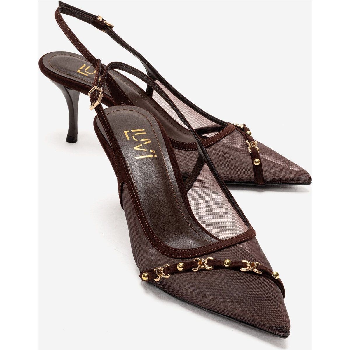 Elegante Slingback-Pumps aus Mesh
