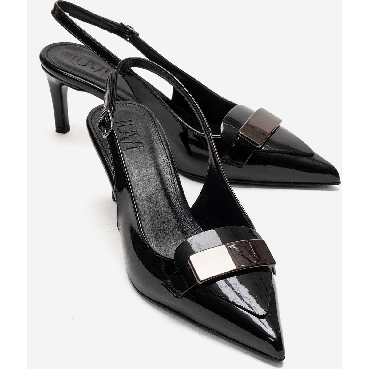Elegante Slingback-Stilettos aus Lackleder