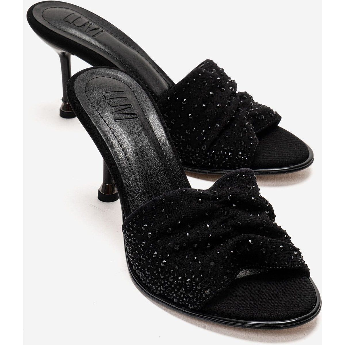 Glamouröse Verzierte Stiletto-Mules