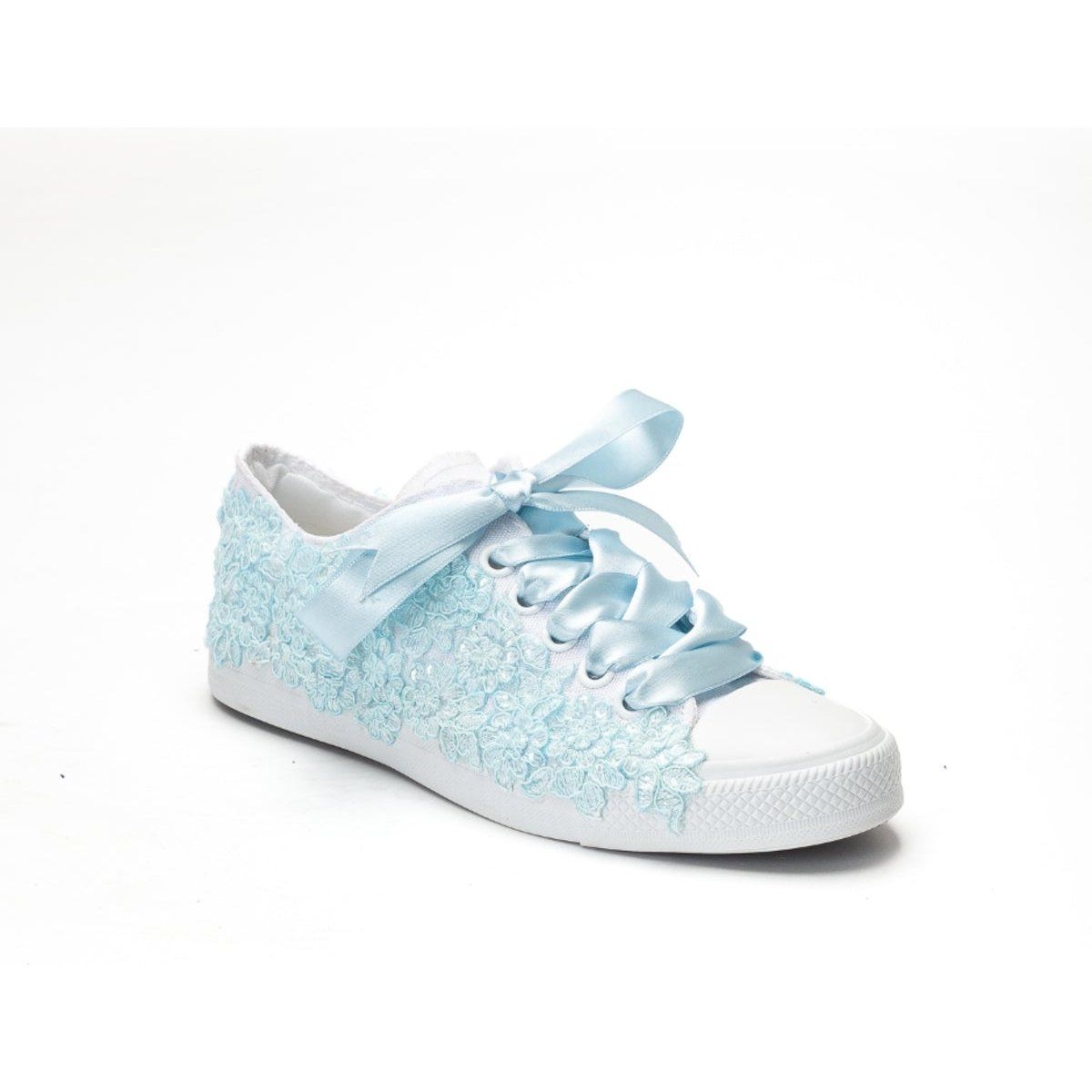 Elegante Spitzen-Blüten Braut-Sneaker