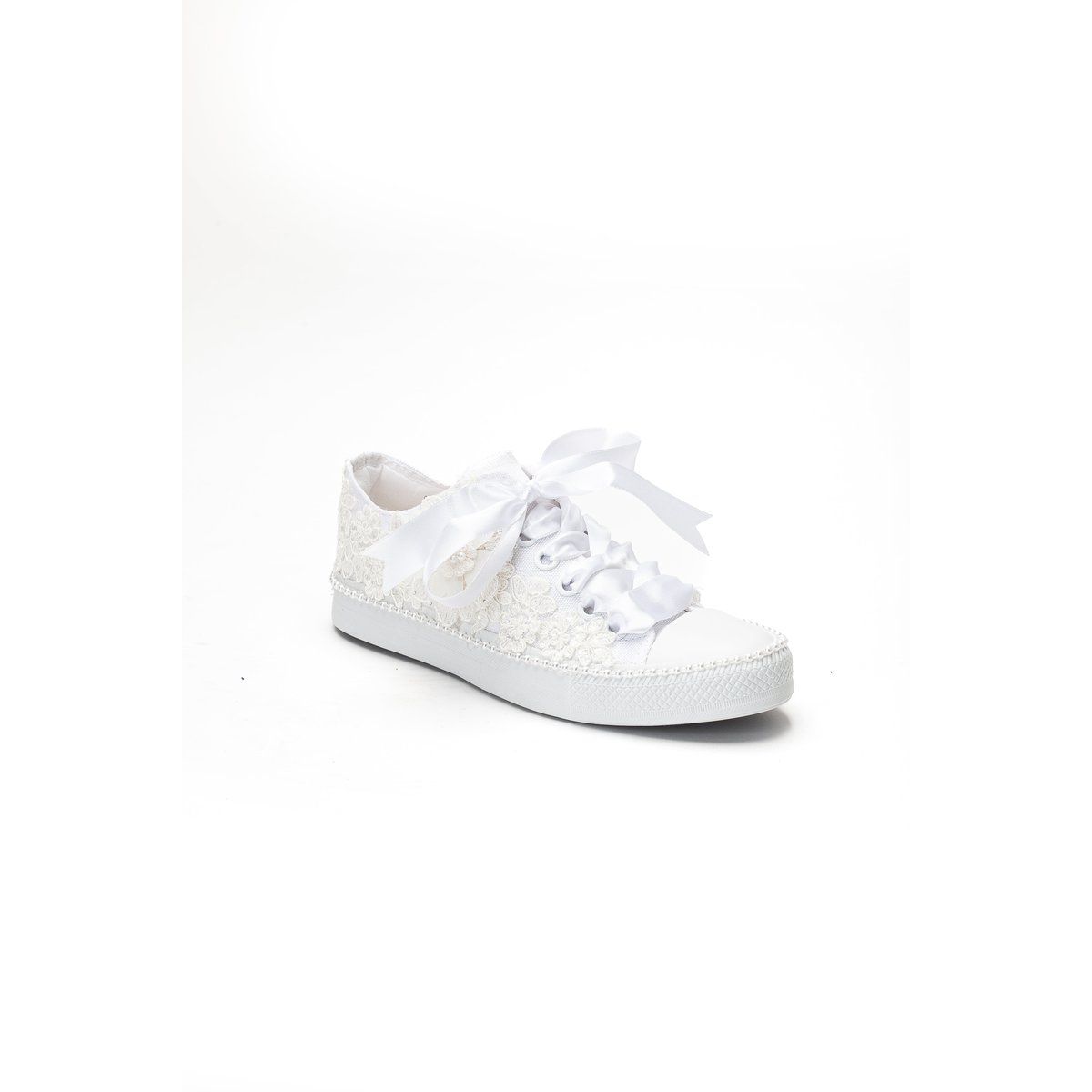 Elegante Braut-Sneaker mit Spitze