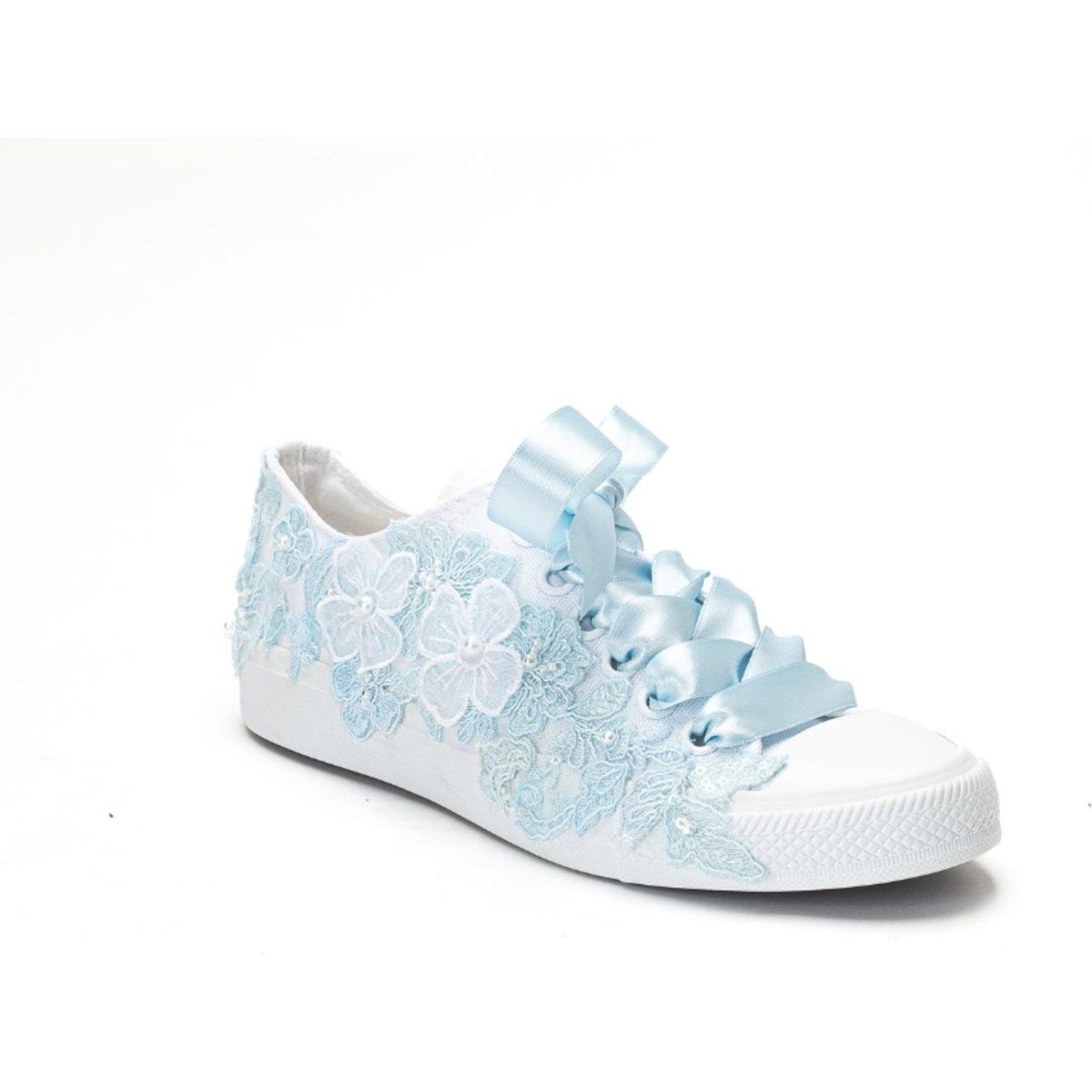 Romantische Braut-Sneaker mit Spitze