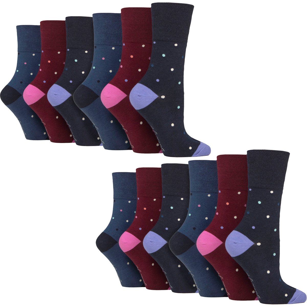 Gemusterte Baumwollsocken mit sanftem Bund