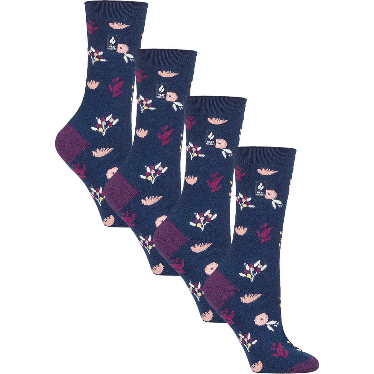 UltraLite Thermo-Socken mit Blumenmuster