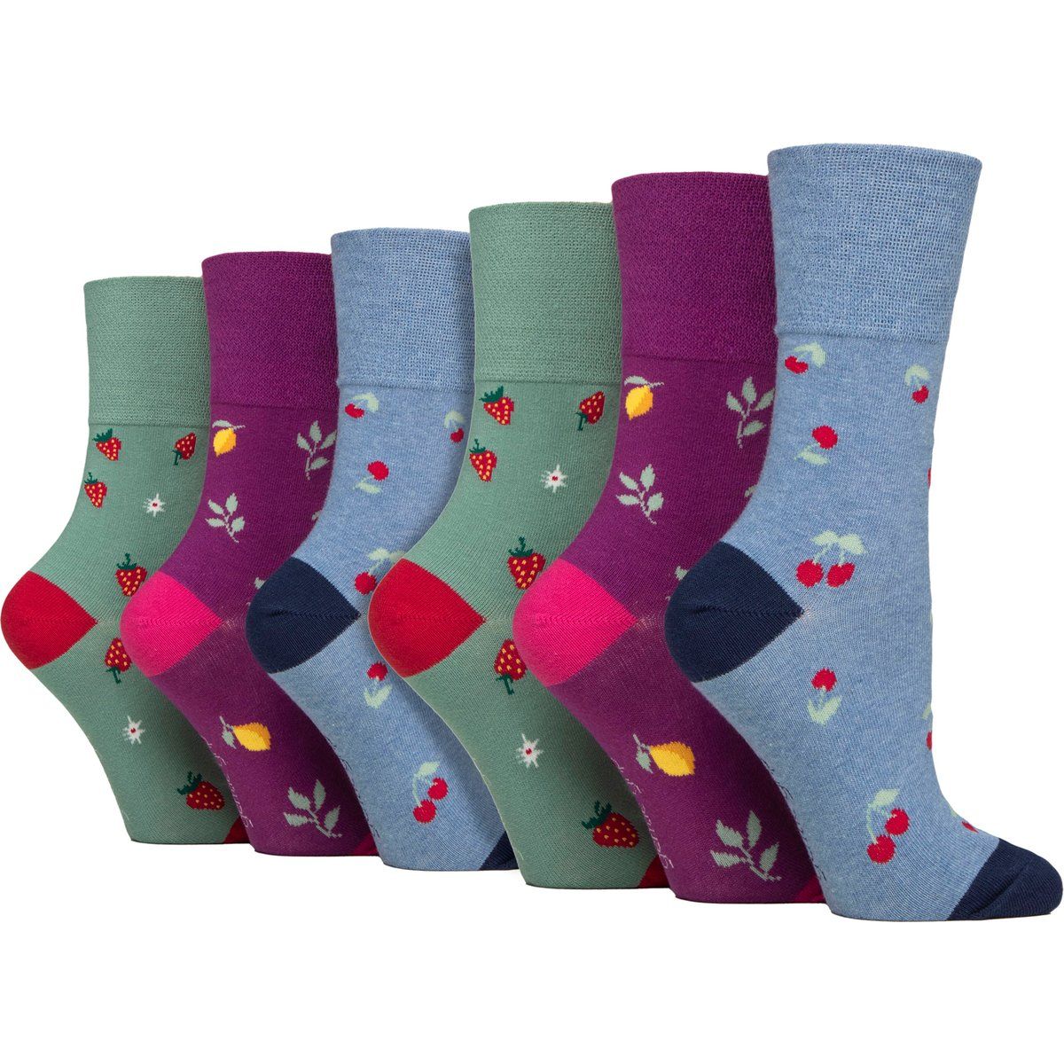 Baumwollsocken mit Früchtemuster