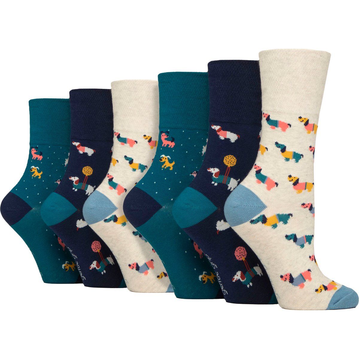Verspielte Socken mit Dackel-Motiv