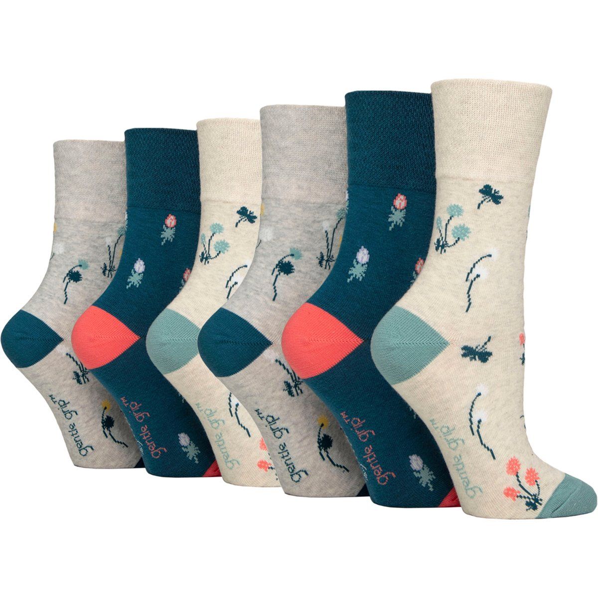 Druckfreie Jacquard-Socken mit Pflanzenmuster
