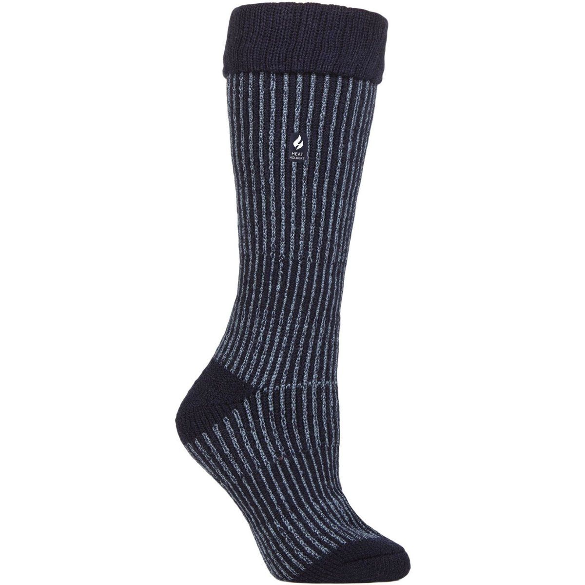 Kniehohe Thermo-Stiefelsocken mit Rippstrick