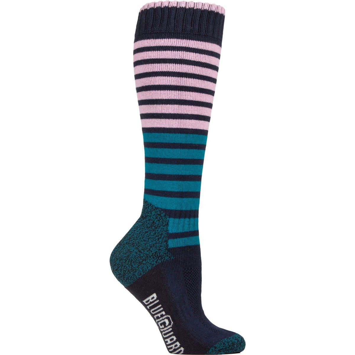 Lange gestreifte robuste Stiefelsocken