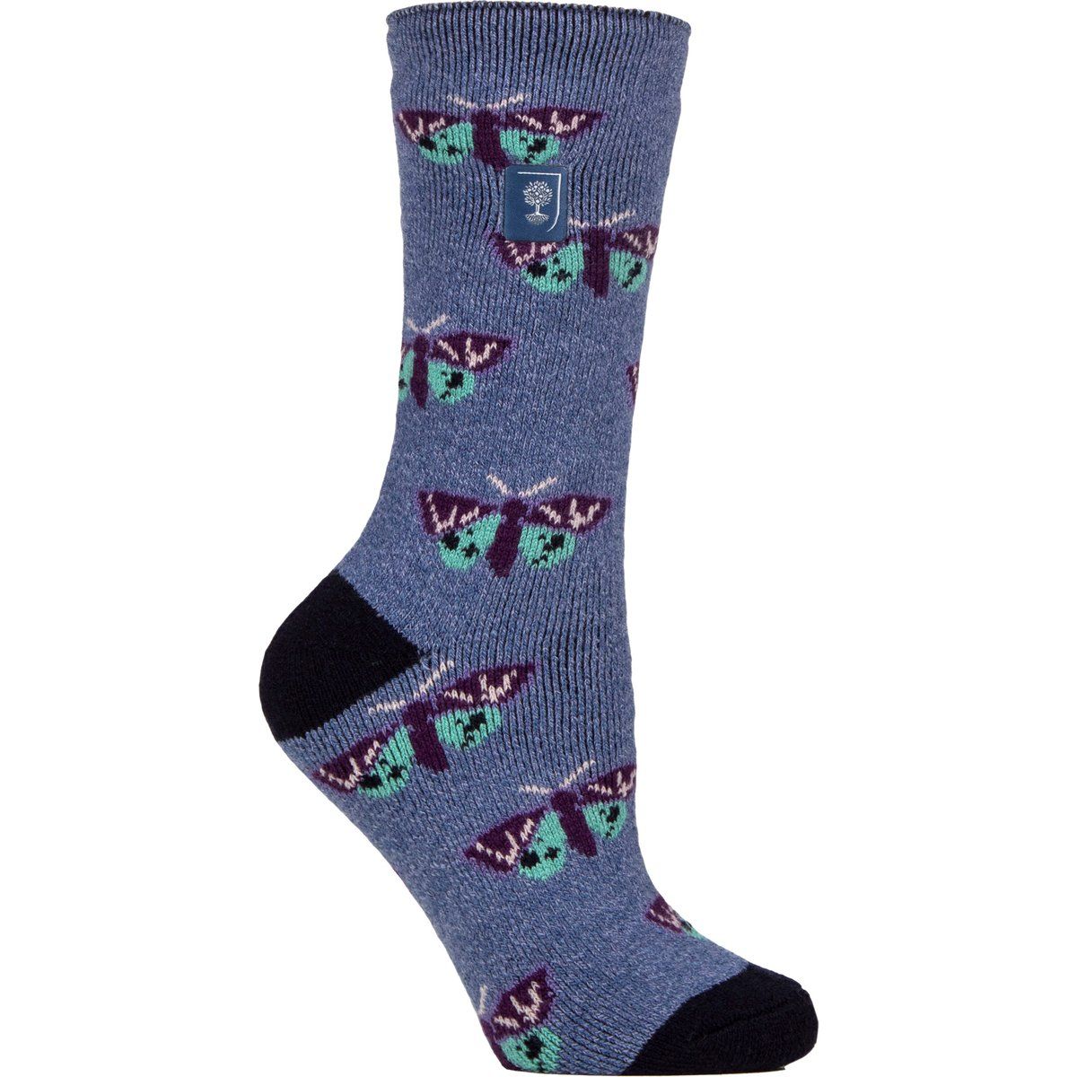 Thermosocken mit Schmetterlings-Muster