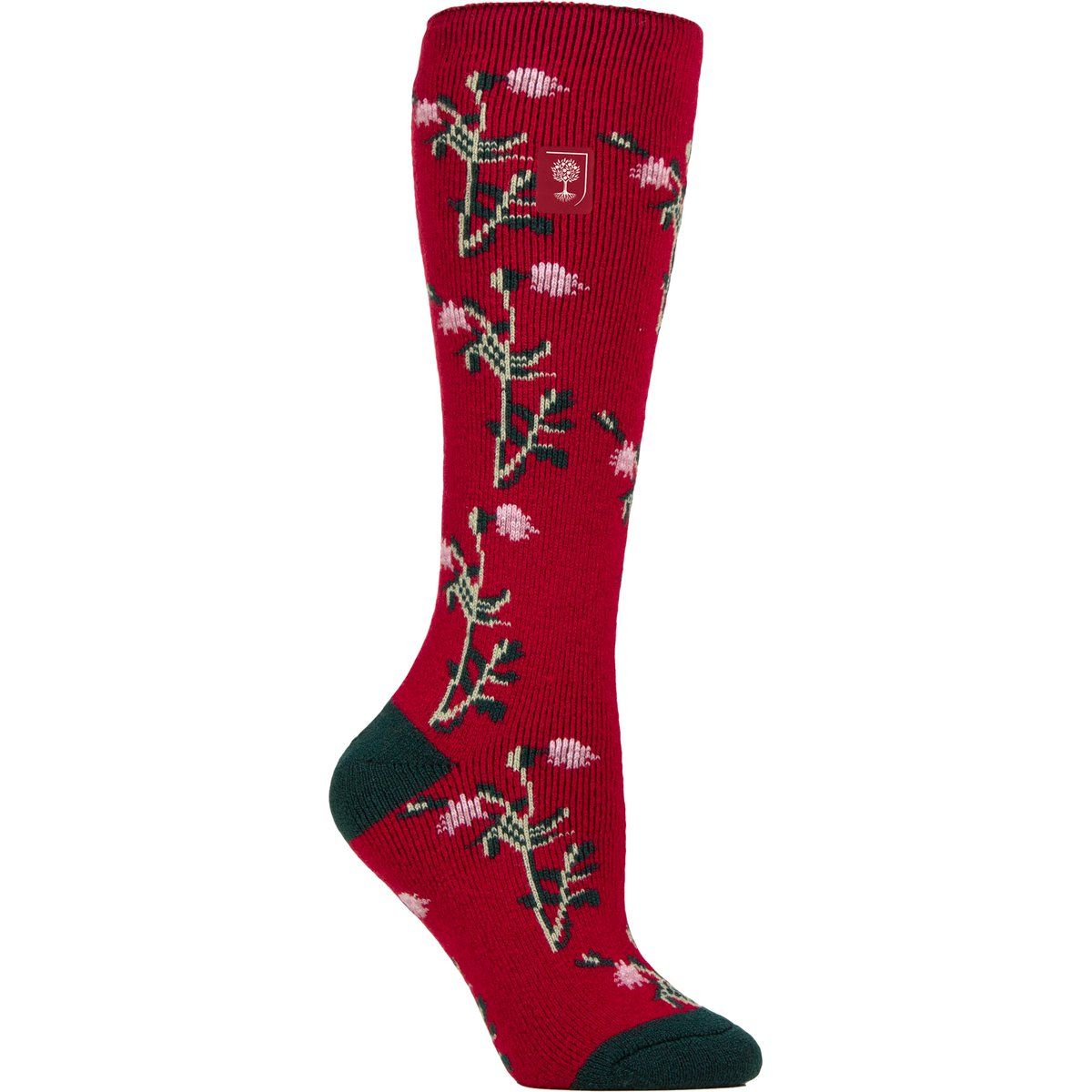Thermosocken mit botanischem Blumenmuster