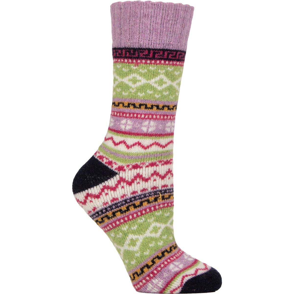 Fairisle-Wandersocken aus Wollmischung